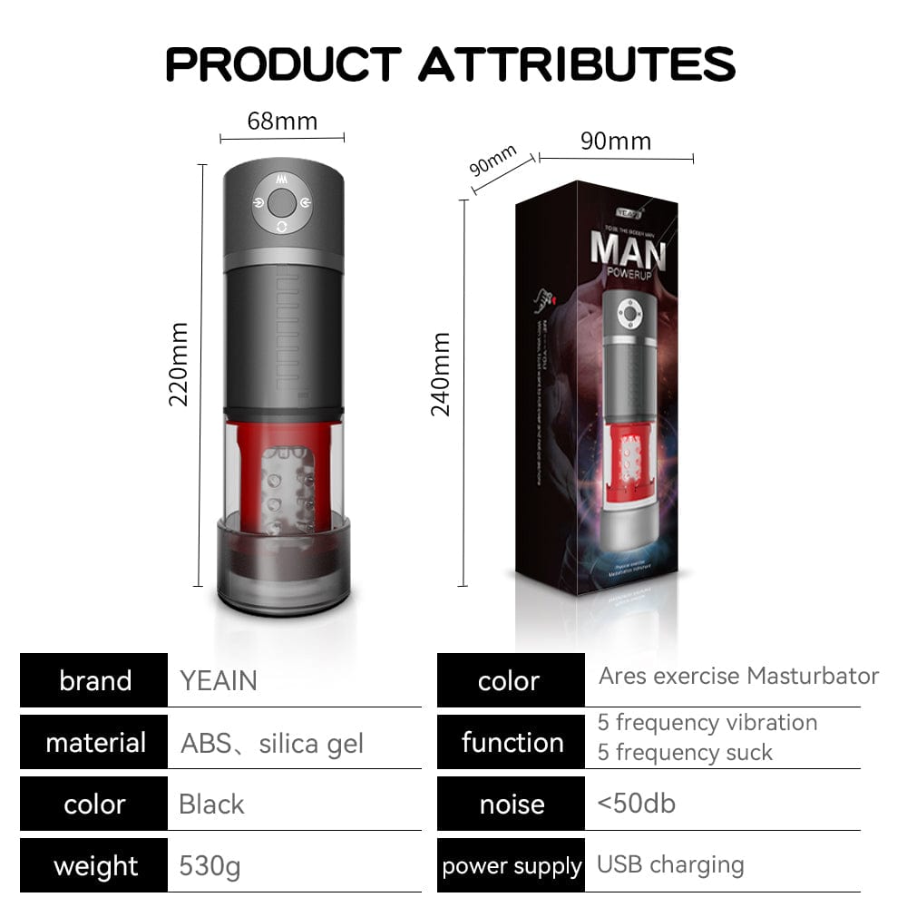 Hapmen - Male Automatic Telescopic Rotation Masturbation Cup