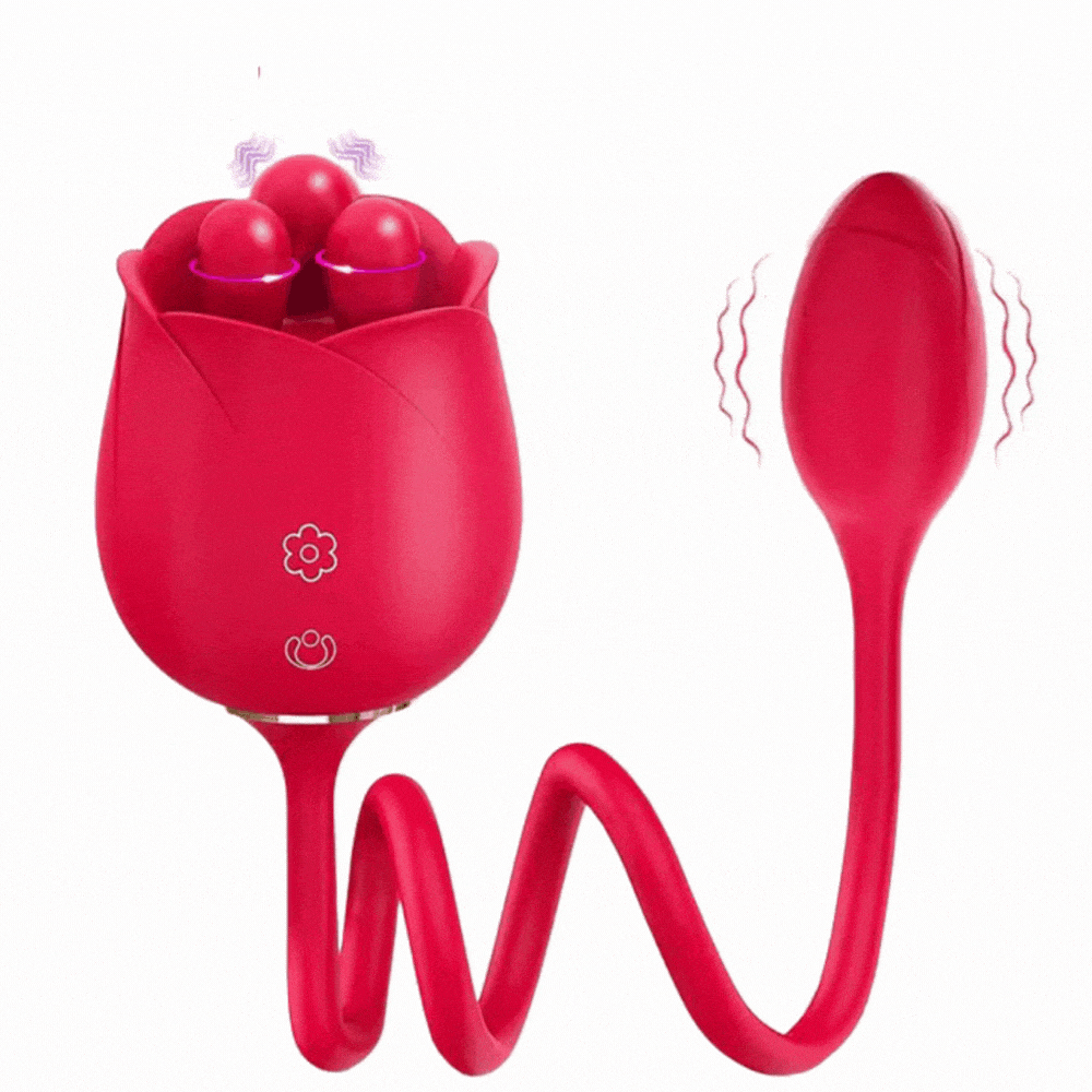 Hapmen - S475-3 Three Pistils Rose Toy With Vibrating Bud