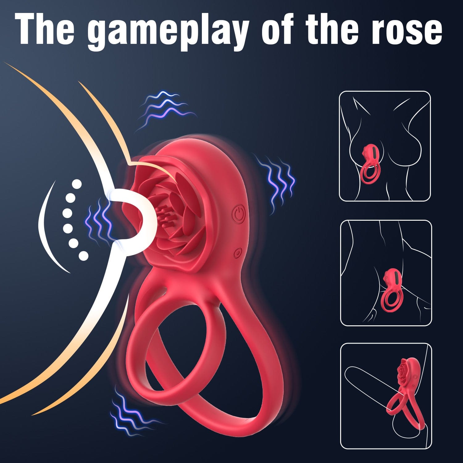 Rose Cock Ring Vibrator &amp; Clit Stimulator
