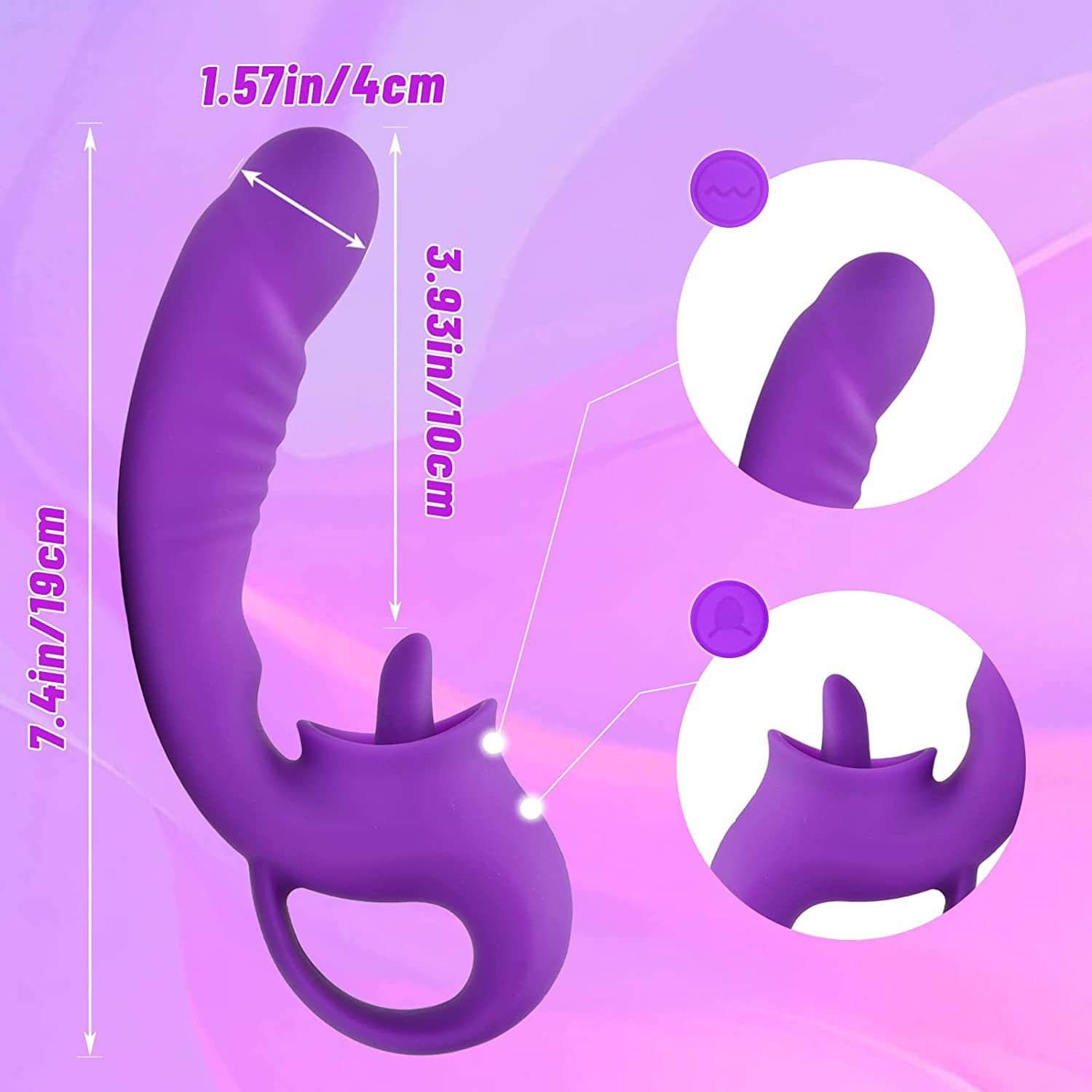 Hapmen - Ava 2-in-1 Tongue-licking Vibrator