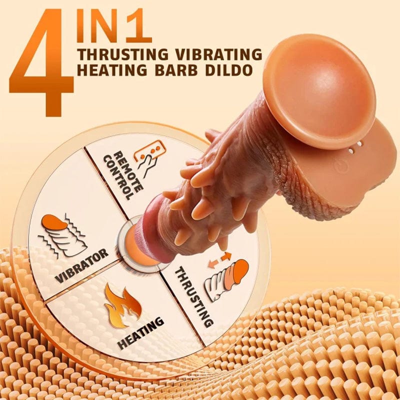 6.5‘’ 3 Thrusting &amp; 9 Vibration G Spot Anal Stimulation Heating Dildo