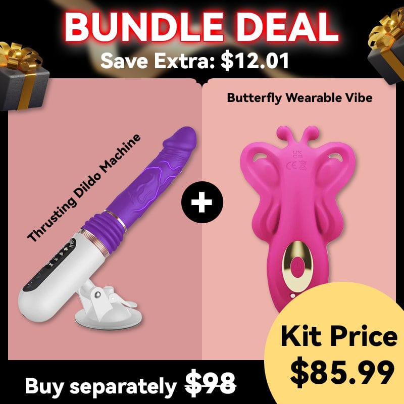5 Thrusting &amp; 8 Vibrating Dildo Machine with Handle and Sucker
