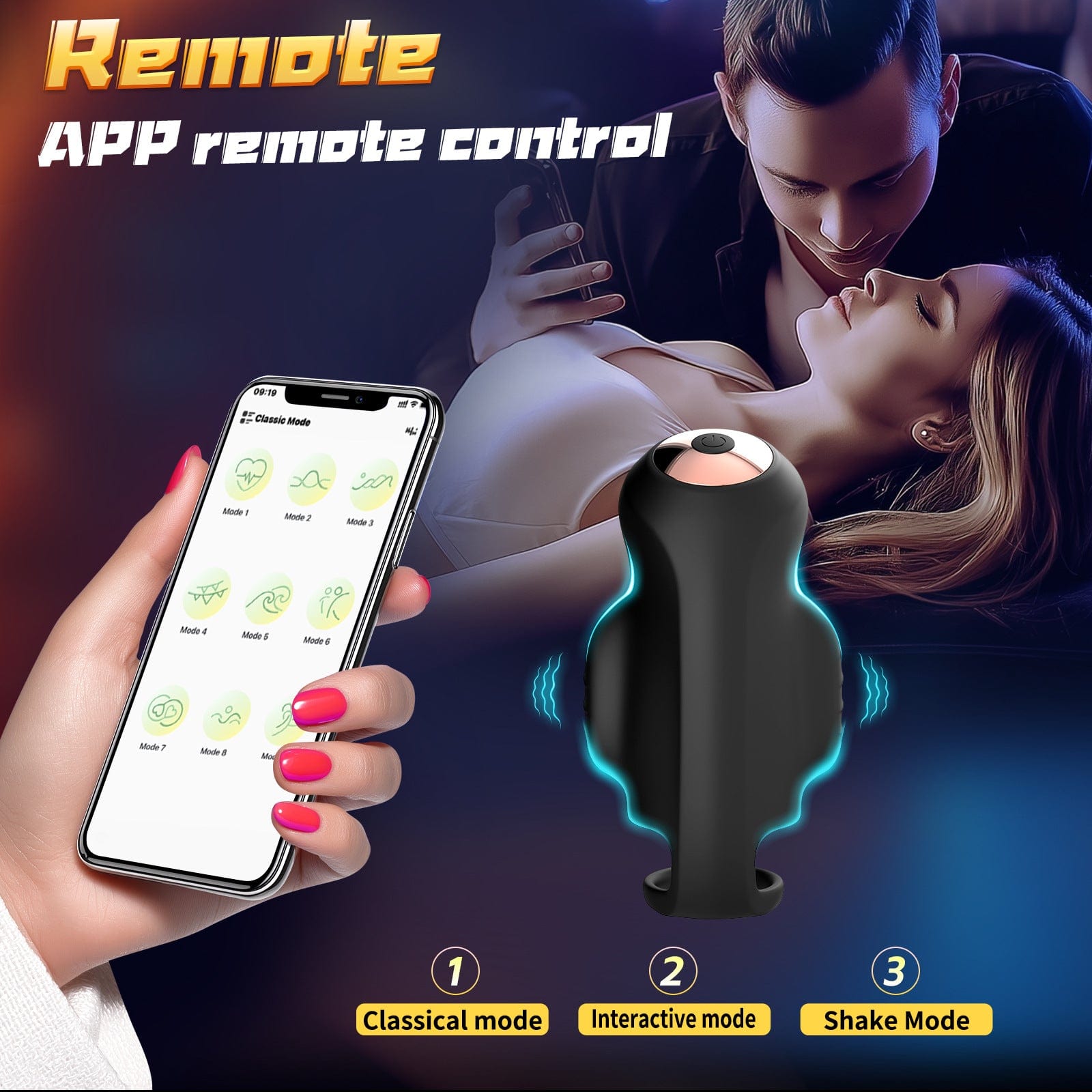APP Control Male Trainer with Double Vibration &amp; Locking Ring