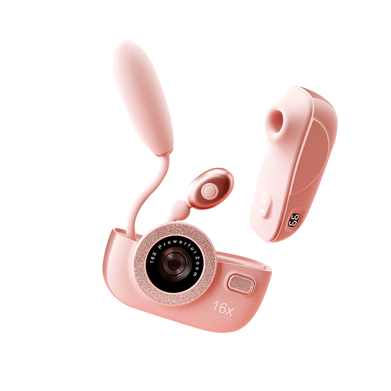 CCD Camera-shaped Split Clitoris Sucking &amp; G-spot Vibrator