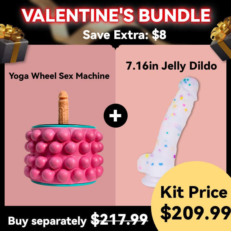 [Hot Pick] Save $8 - Yoga Wheel Sex Machine &amp; 7.16in Jelly Dildo