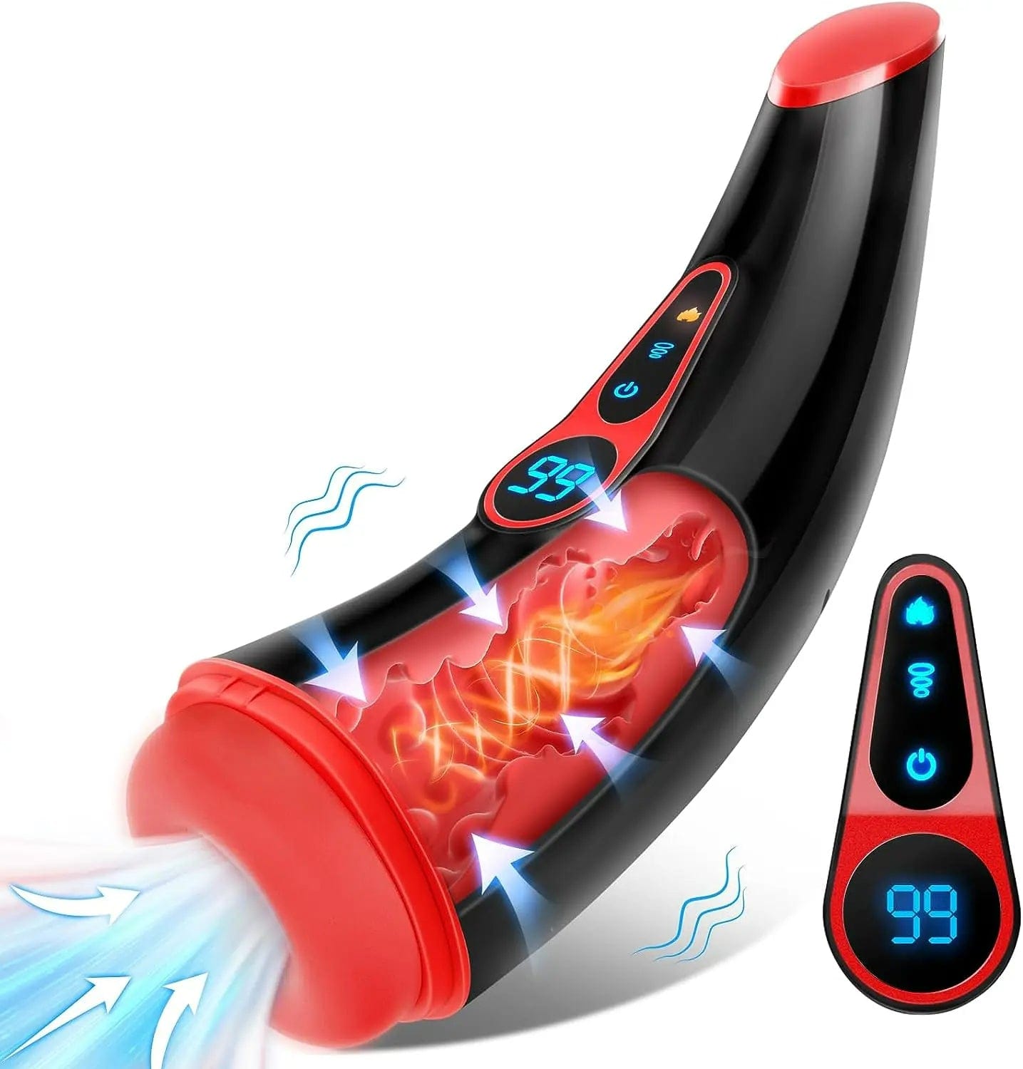 Hapmen - 9 Sucking 9 Vibrating Male Masturbator Heating Vagina Masturbation Blowjob