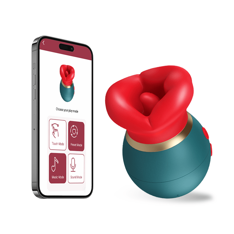 Hapmen - 3 in 1 App Remote Control Big Mouth Vibrator With 360° Tongue Licking &amp; Sucking &amp; Vibrating