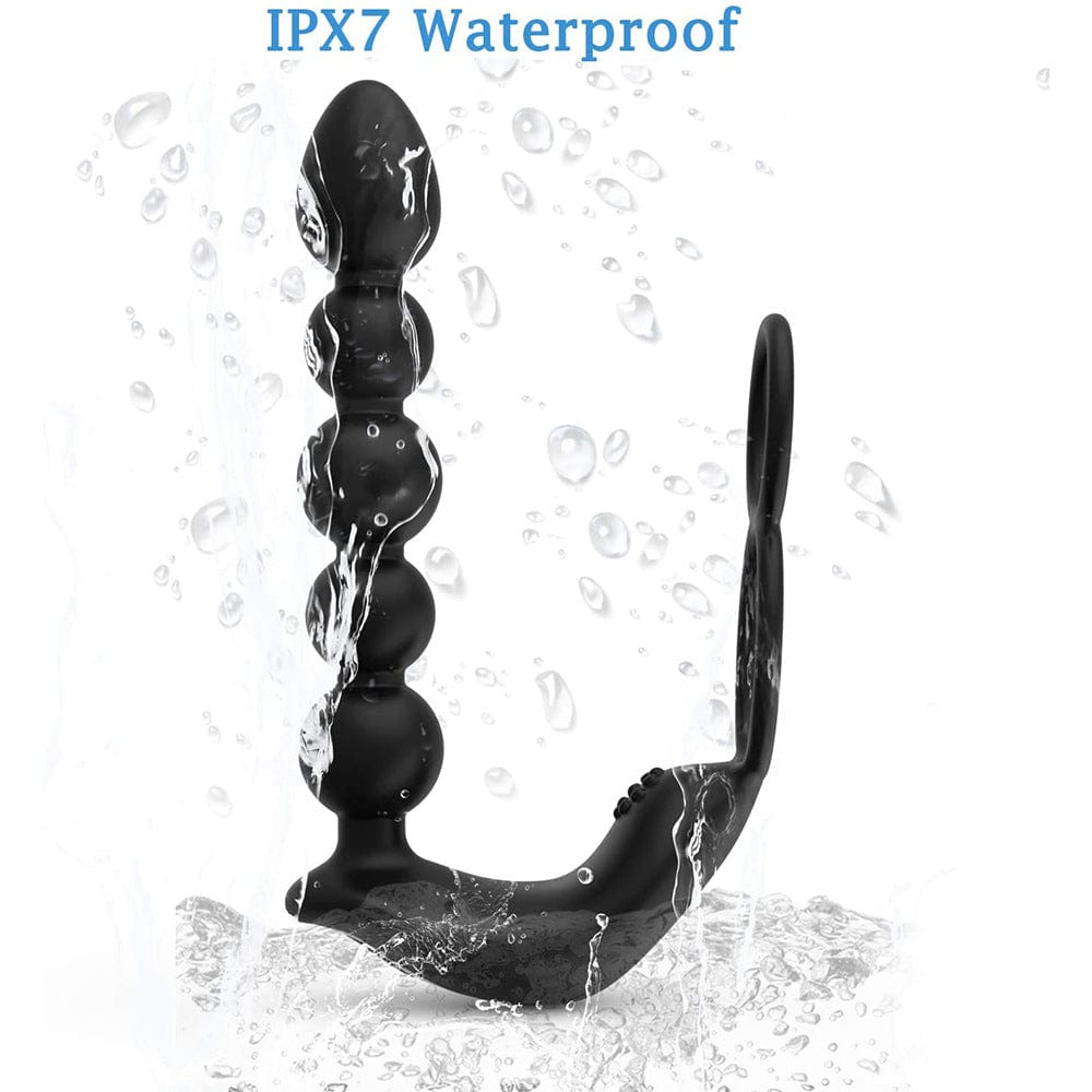 Hapmen - Butt Plug Anal Penis Ring Rechargeable Prostate Massager