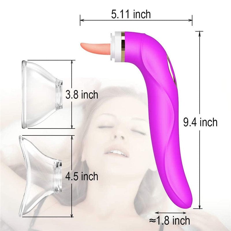 Hapmen - Clitoral Sucking Licking Vibrator, G Spot Tongue Vibrator