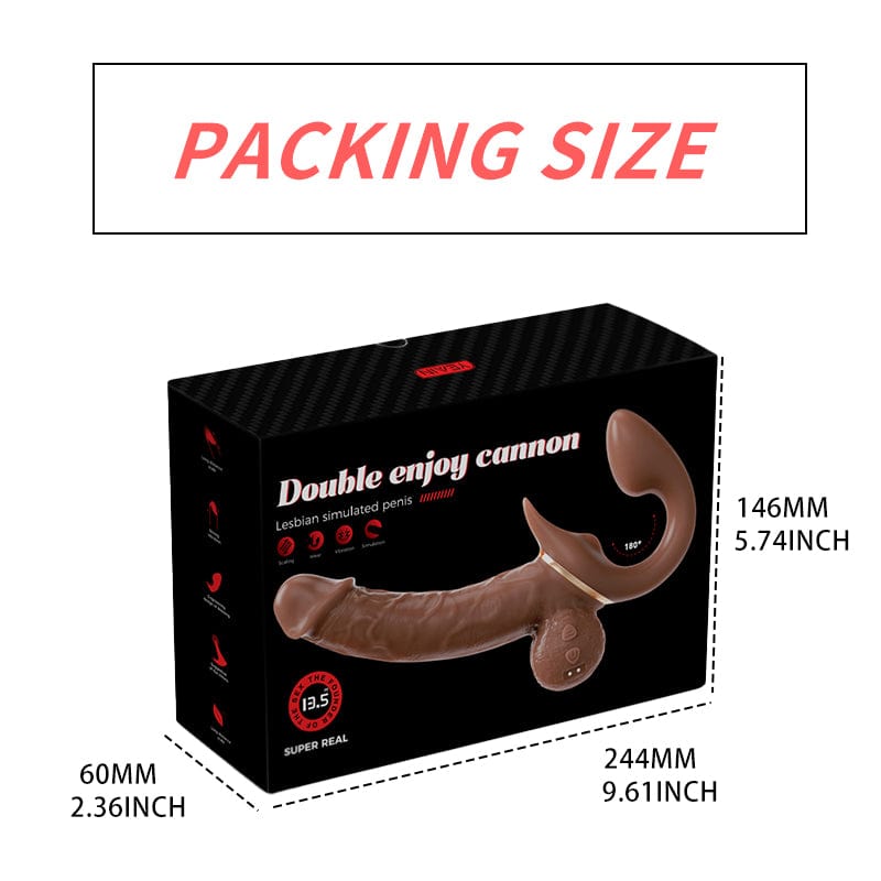 6.1‘’ Hapmen - Double-Ended Dildos Female 10 Frequency Variable Sex Machine Clitoris Vibrator