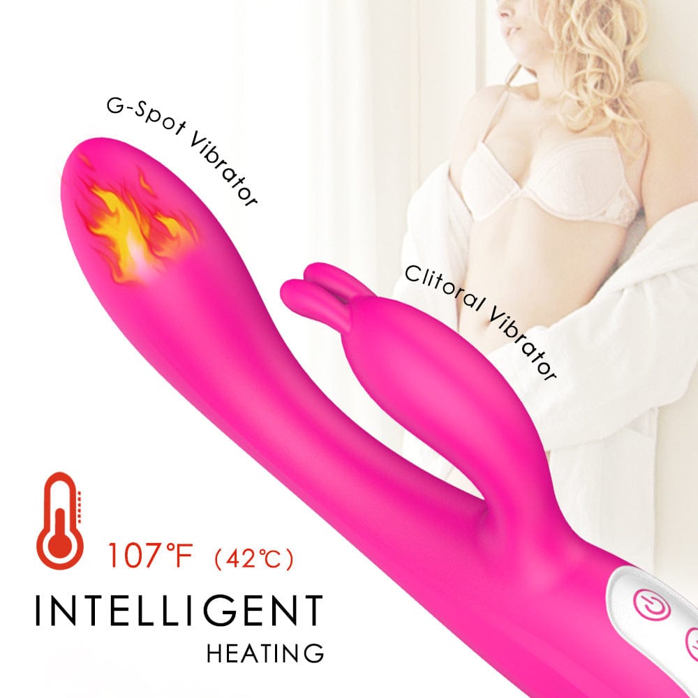 Hapmen - Female Masturbation Device Rabbit Heated Vibrator Waterproof