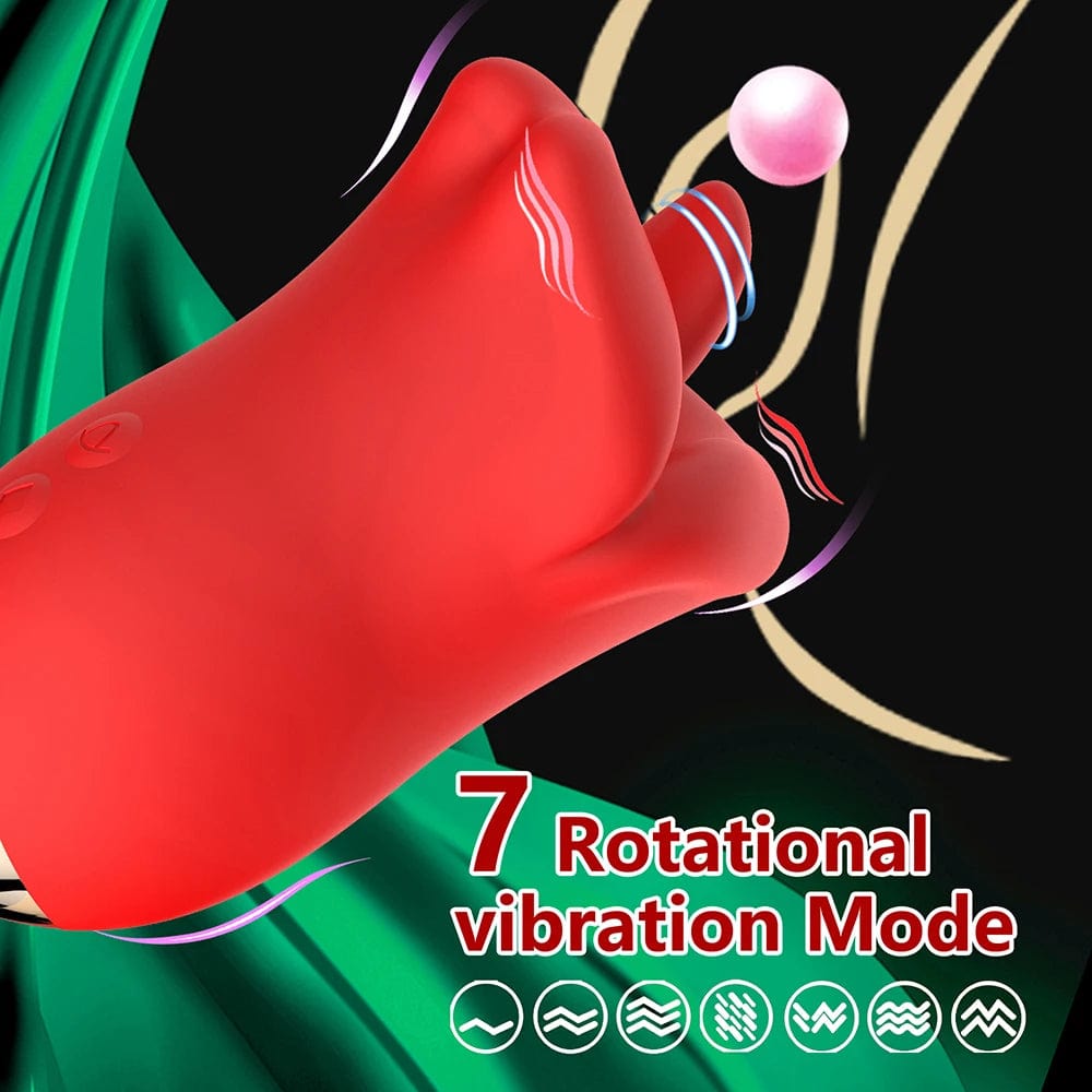 Hapmen - Female Clit Oral Licking Tongue Vibrator Rotating Nipples Stimulator