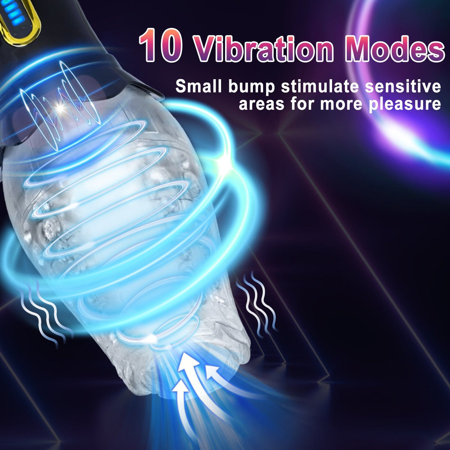 Hapmen - Male Rose Penis Trainer Rotating Vibrating Deepthroat Masturbator