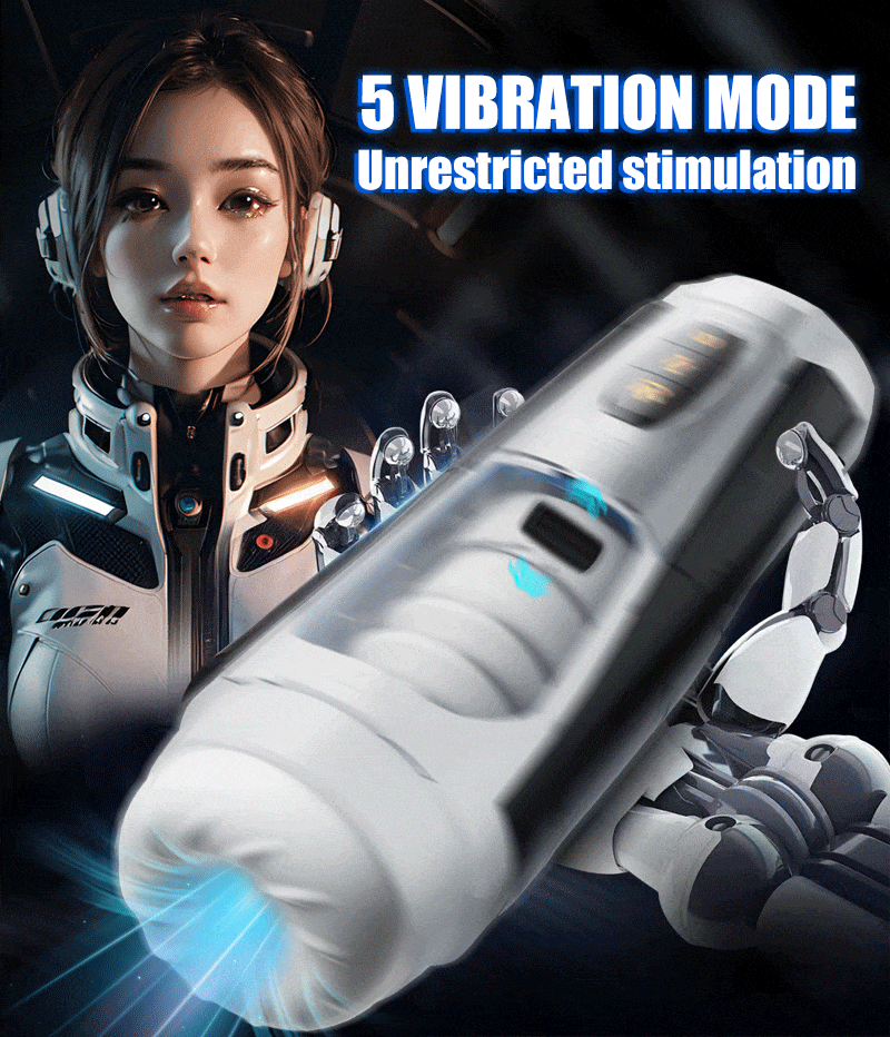 Hapmen - Mecha Warrior Fully Automatic Aircraft Cup Male Telescopic Sucking