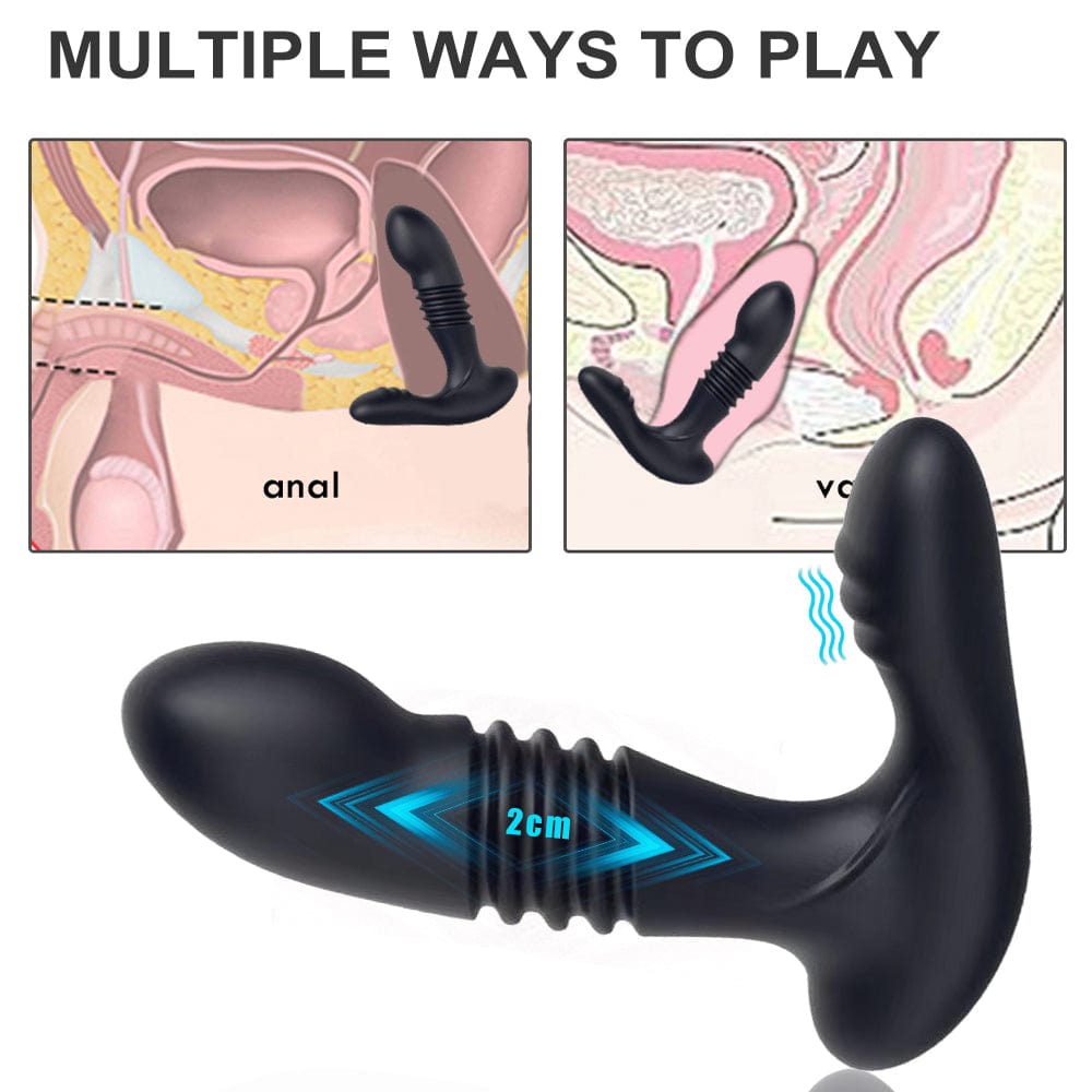 Hapmen - Men's Retractable Prostate Anal Plug G-point Stick Vibrator