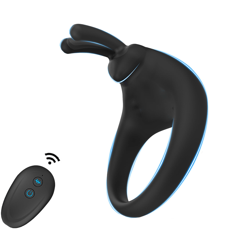 Hapmen - Rabbit Vibrating Cock Ring Adult Sex Toys with Clitoral Vibrator