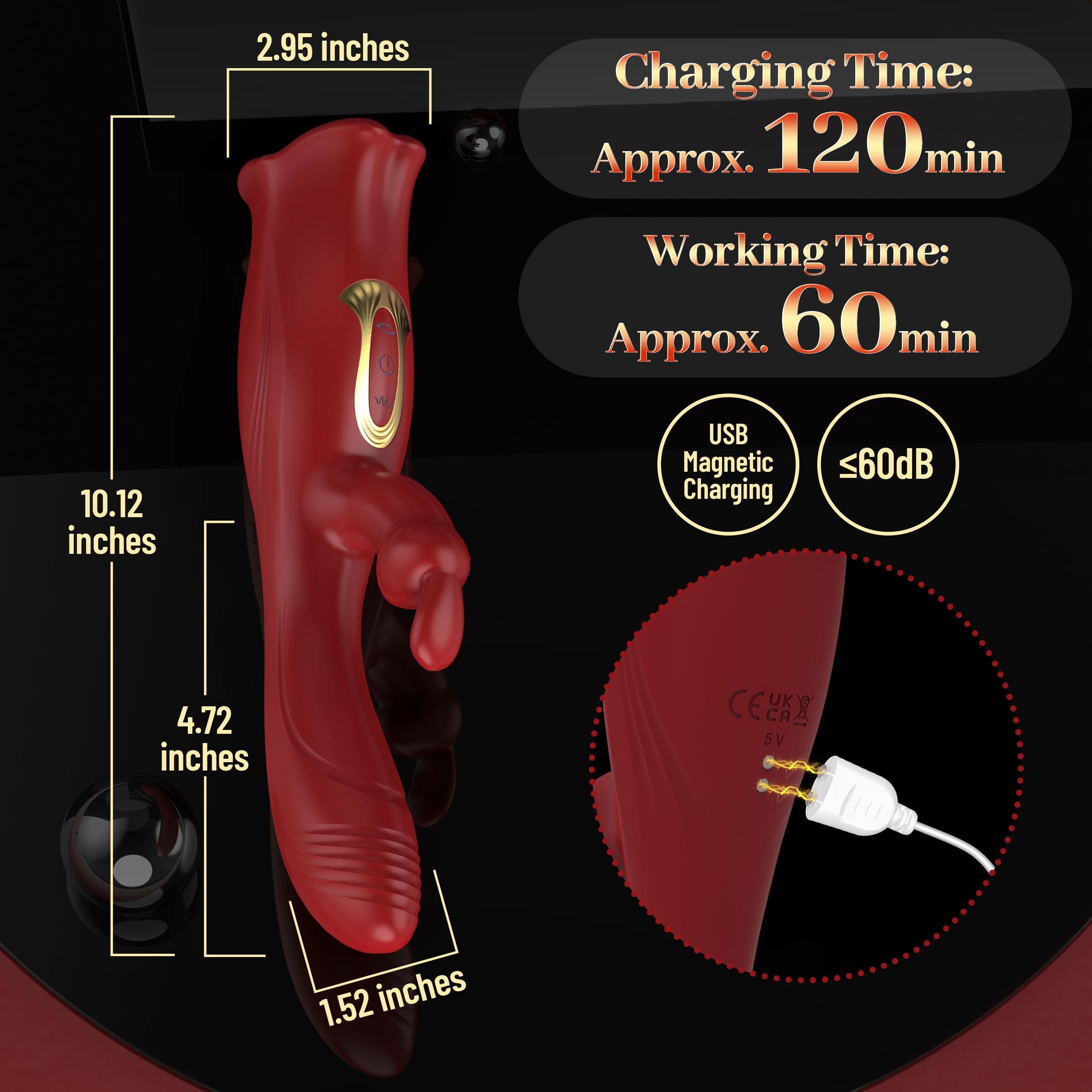 Hapmen - Rose Muncher Clit Licker, Juguetes Sexuales para Mujer Vibrador Sexual Rose Virbrator for Women