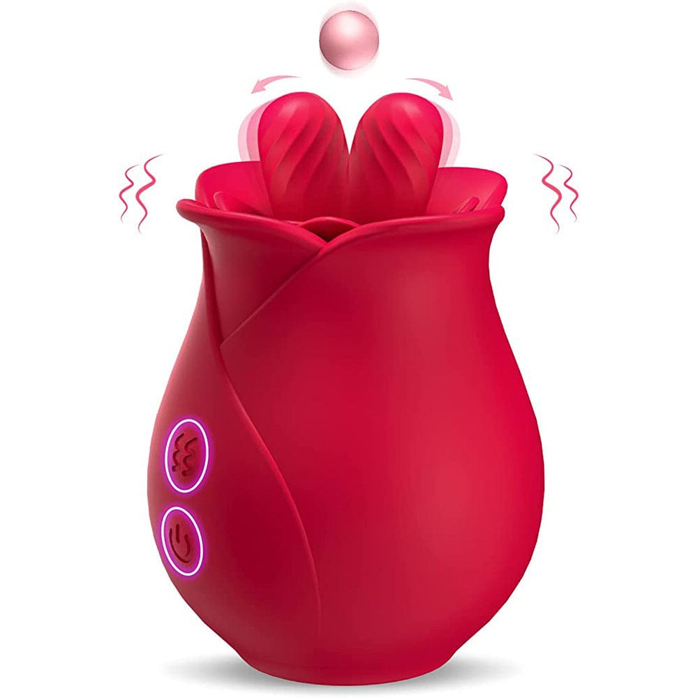Hapmen - Rose Romeo Double Tongue Lick Shaker clitoral nipple orgasmic sex toy