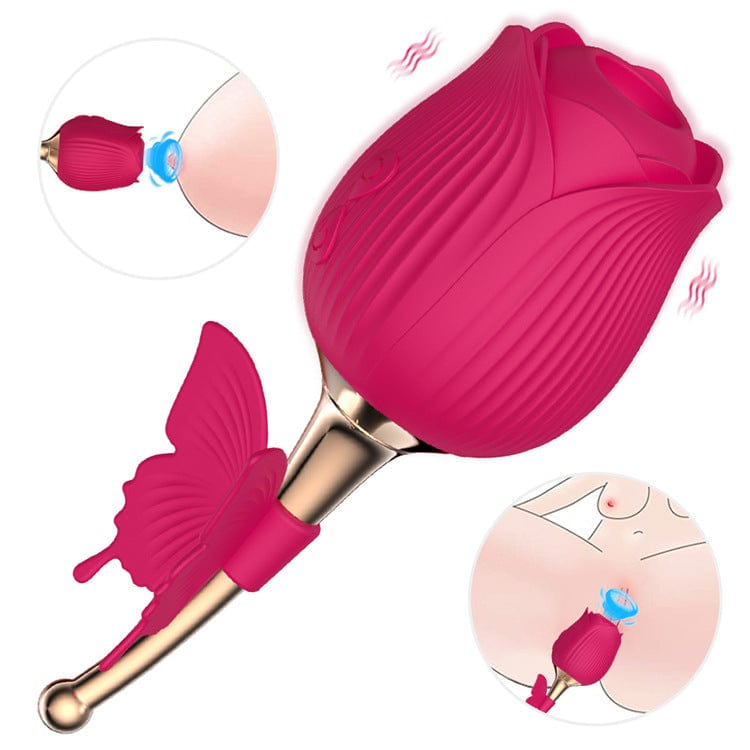 Hapmen - Rose Shape Vaginal Vibrator Stimulation G-spot Sex Toys For Women