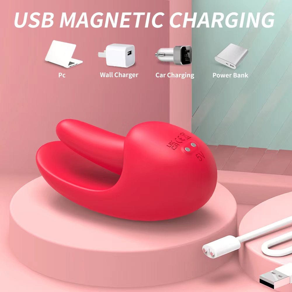 Hapmen - Tongue Shape Licking Nipples Clit Stimulation Vibrators For Women