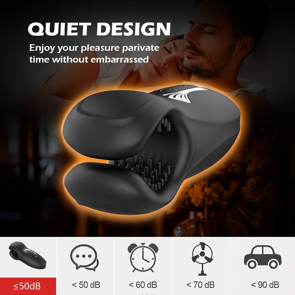 Hapmen - Penis Vibrators Training Kit with 10 Bite Waterproof Male Masturbators Stroker