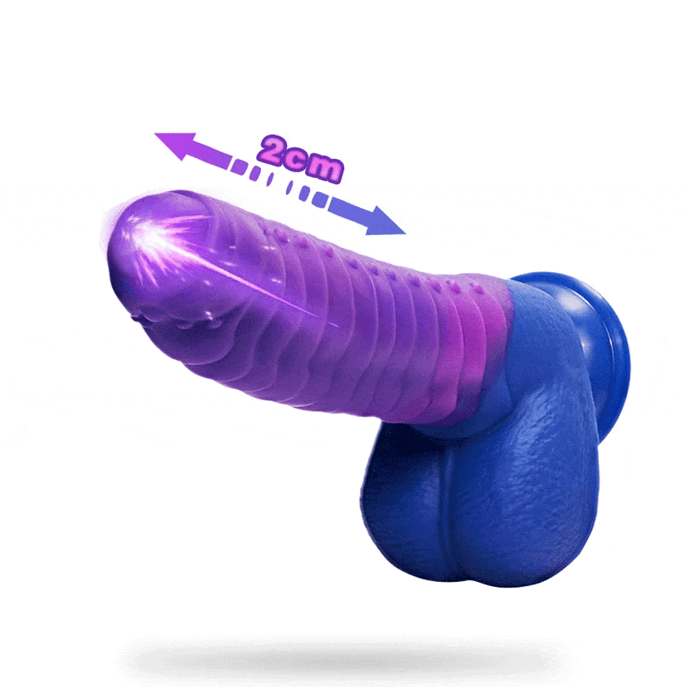 6.3‘’ Hapmen - Telescopic Dildo Silicone Realistic Big Fake Penis Dildo Vibrator