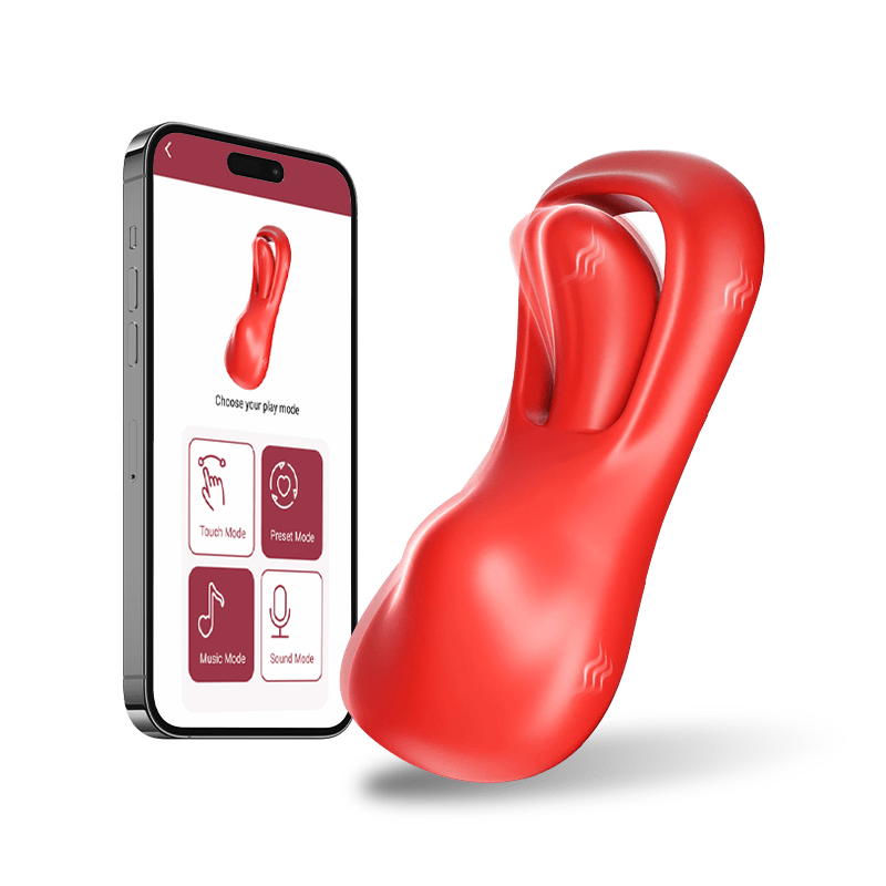 Tongue Wearable Clitoral Stimulation Vibrator with Remote &amp; APP Control